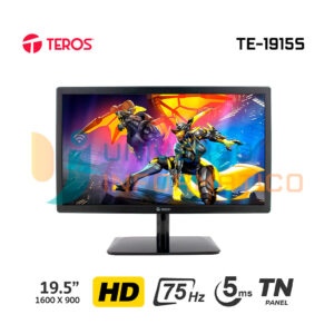 Monitor plano TEROS TE-1915S 19.5" HD+ TN 75Hz 5ms HDMI VGA negro