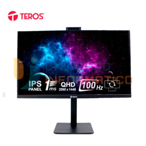 Monitor corporativo TEROS TE-2416CS, QHD IPS, 100Hz, HDMI, DP, Audio out, Cámara 5MP