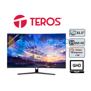 Monitor curvo gaming TEROS TE-3217G, 31.5" VA, 165Hz, 1ms, DP, HDMI, AUDIO OUT